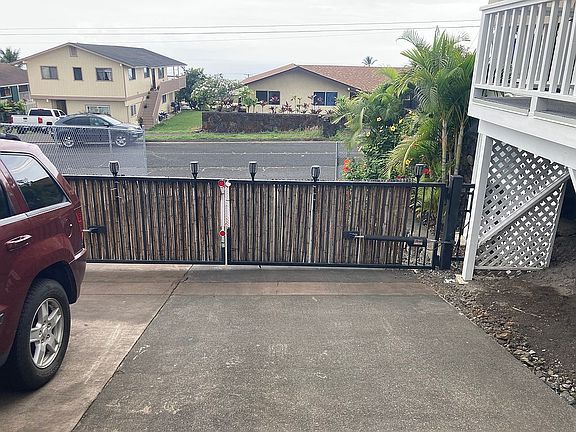 Driveway and electric gate