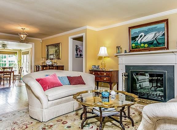 The living space has a very...