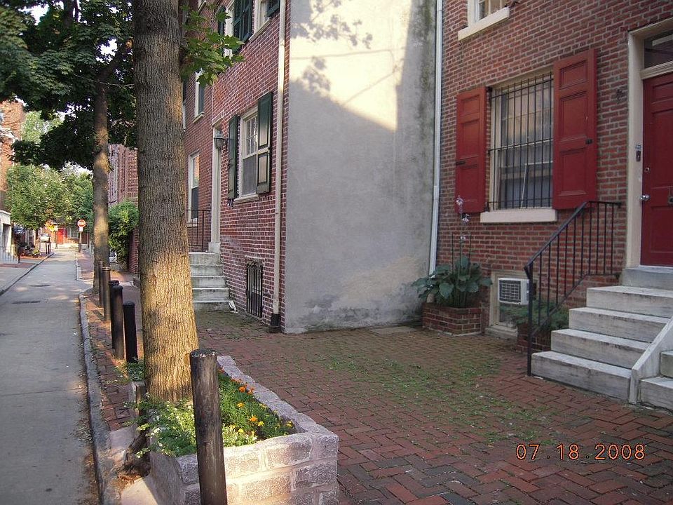 entrance on a small quiet street