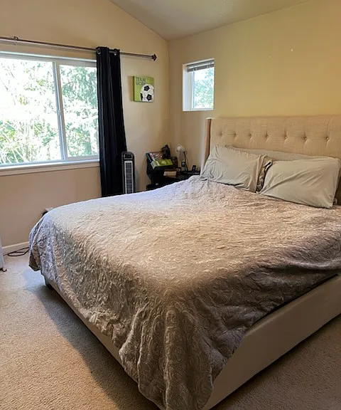 Master bedroom. Picture by tenant. Note that rental is unfurnished.