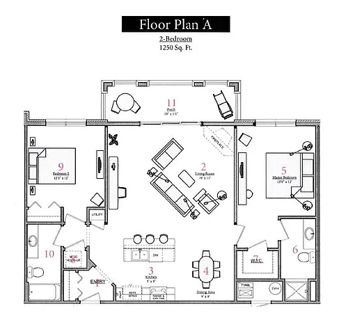 Floor plan 2bedroom 1250sqft