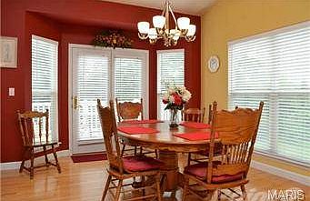 Eat in living/dining room nook off of kitchen