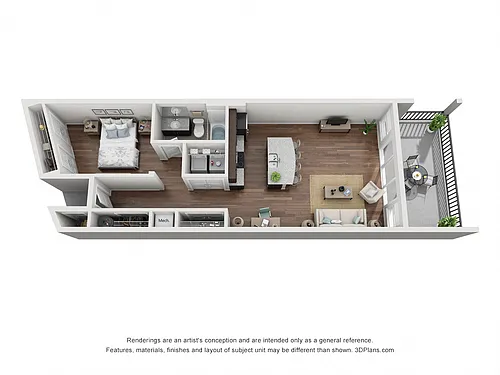 Floor plan Lake View Single Suite
