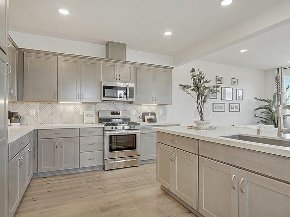 Kitchen with stainless steel appliances