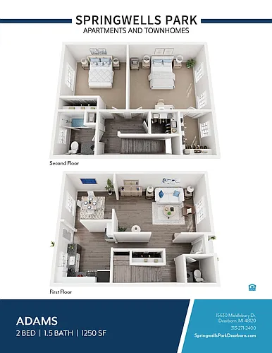 Floor plan 2 BED 1.5 BATH