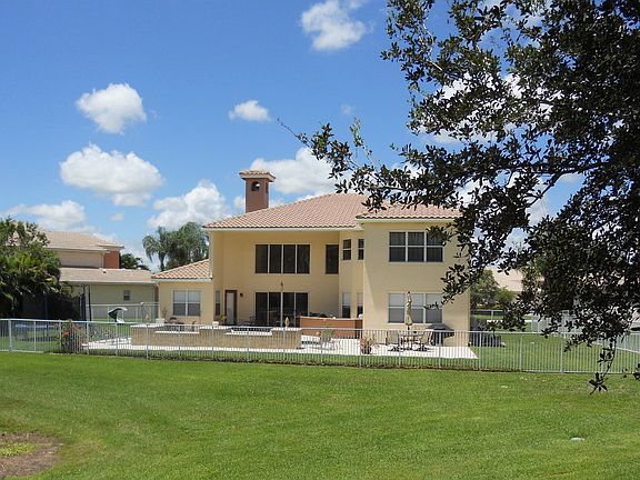 Rear View of Home, Pool, Lot