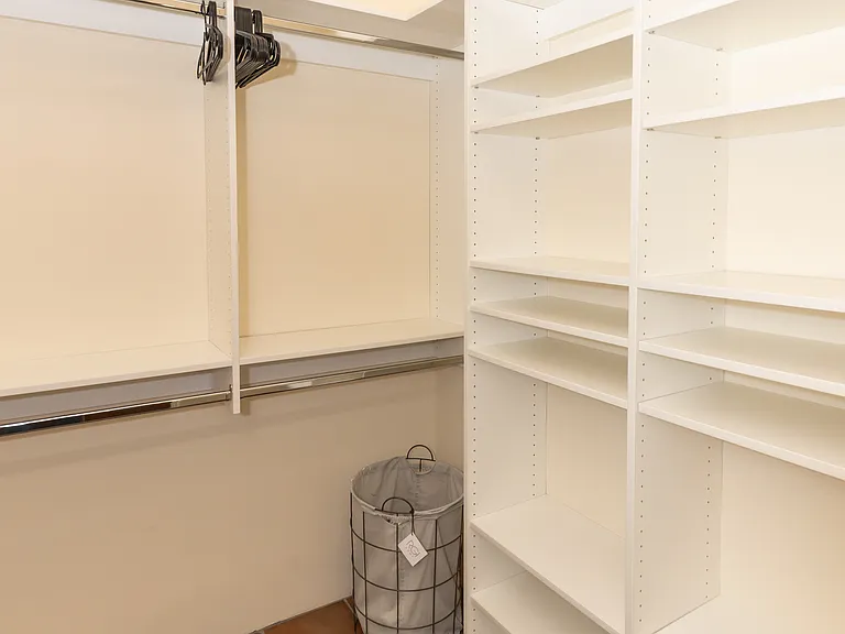 Master bedroom walk in closet