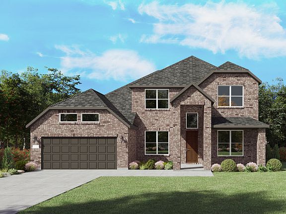 The Lindale, a two-story new home design shown with home exterior TR 201