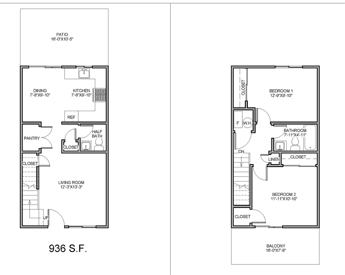 Floor plan 2x1.5THB