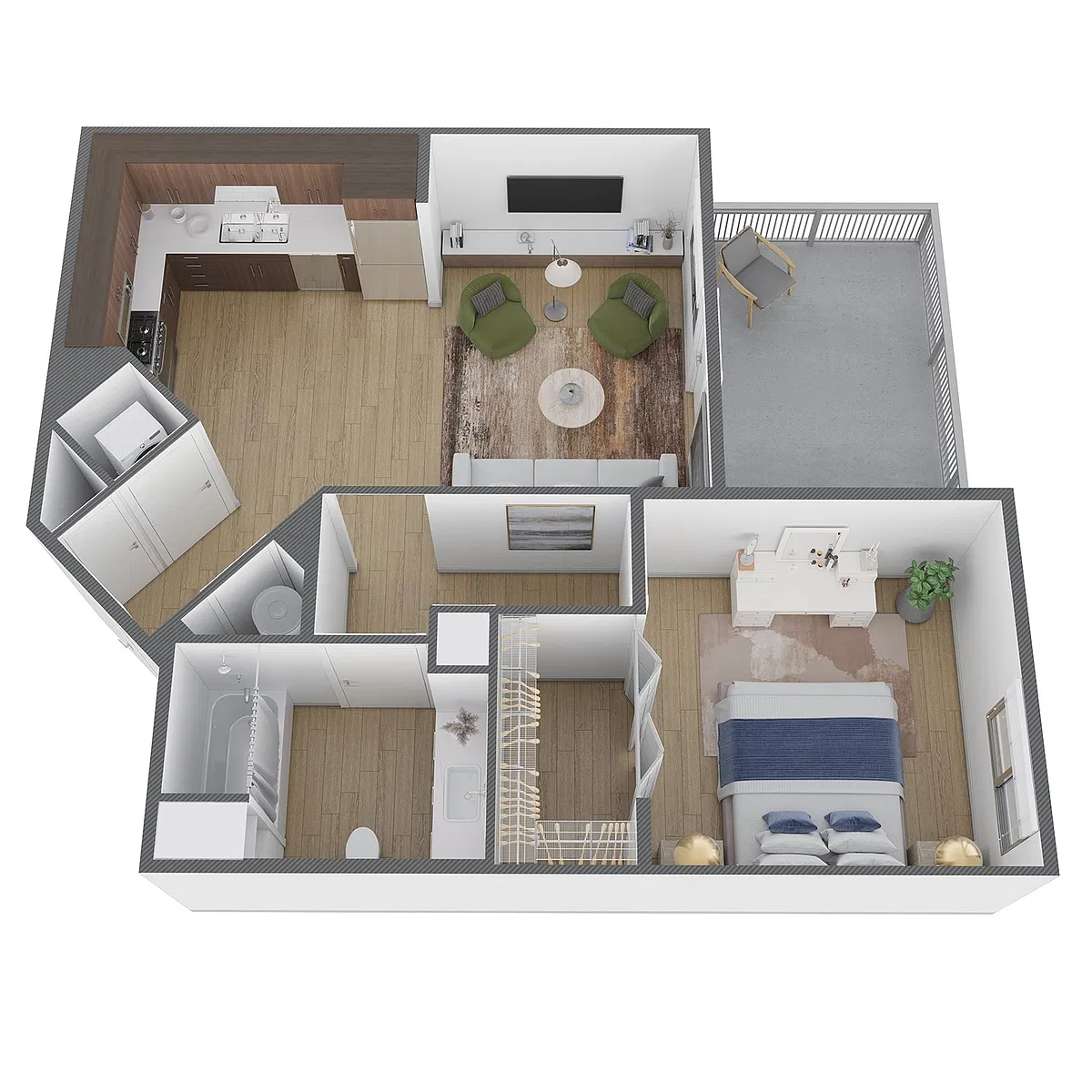 Floor plan 1X1 C