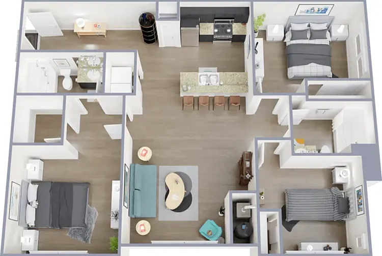 Three bedroom, two bath, 1,185 square foot apartment home Three bedroom, two bath, 1,185 square foot apartment home