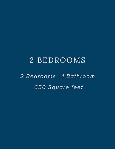 Floor plan 2 Bedroom 1 Bathroom
