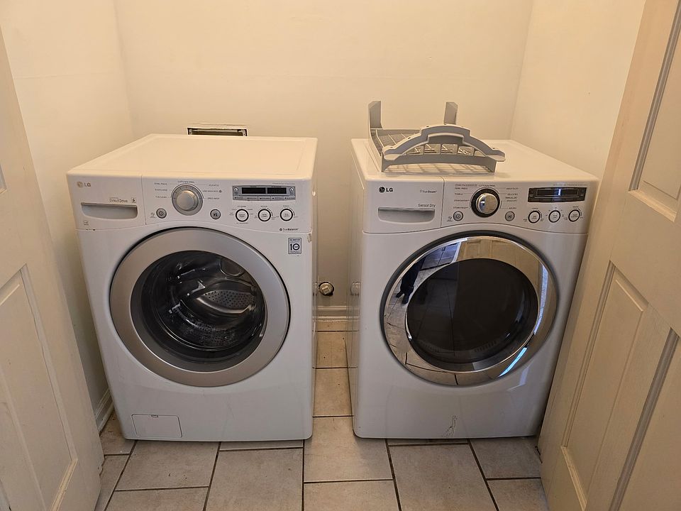Laundry Room with Smart LG Washer & Dryer