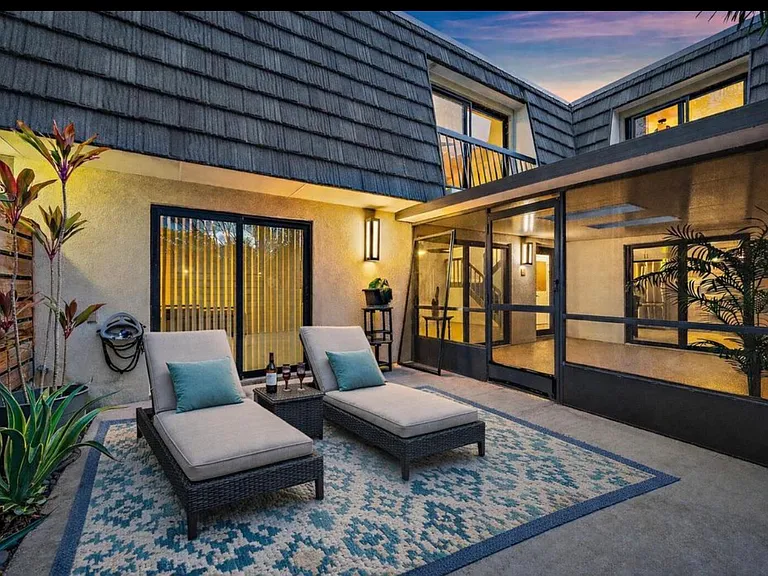 Staged outdoor patio