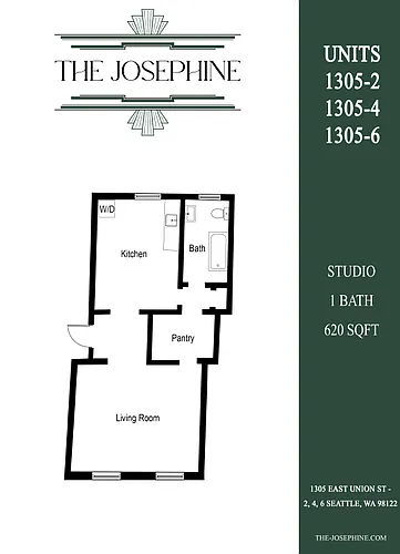 Floor plan Renovated Urban One-Bedroom