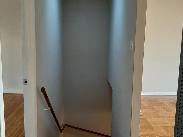 Path to downstairs with skylight