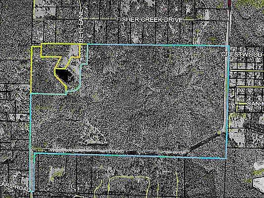 PROPERTY OUTLINE IN BLUE