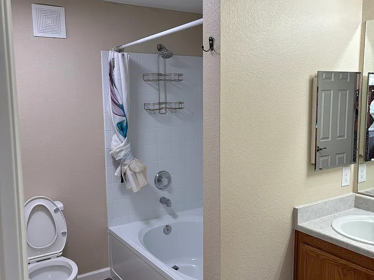 Master bath with extra deep soaking tub and duel sinks