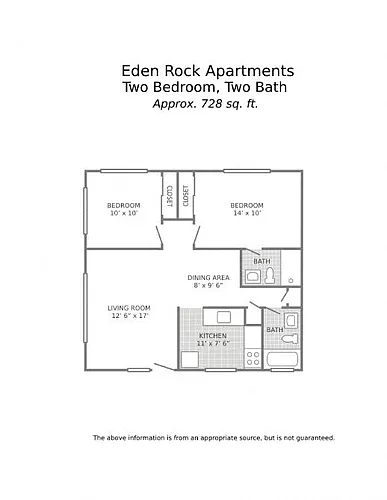 Floor plan 2 Bedroom 2 Bath_787 sq ft