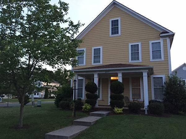 front of house, porch area