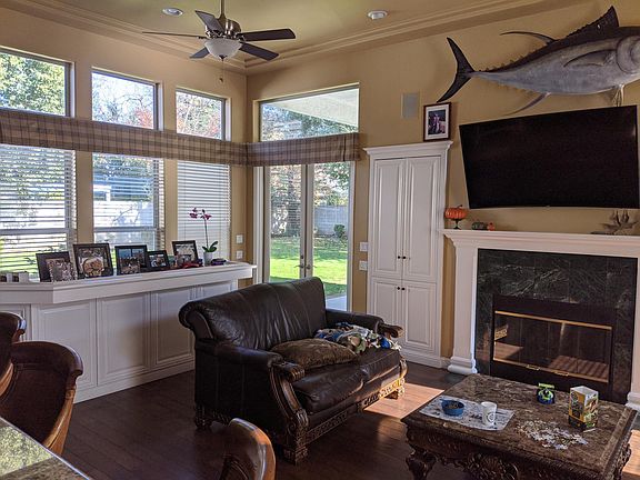 Living Room with Built in Beverage Bar