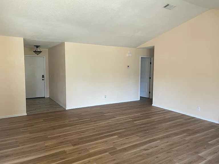 Living room and hallway to bedrooms