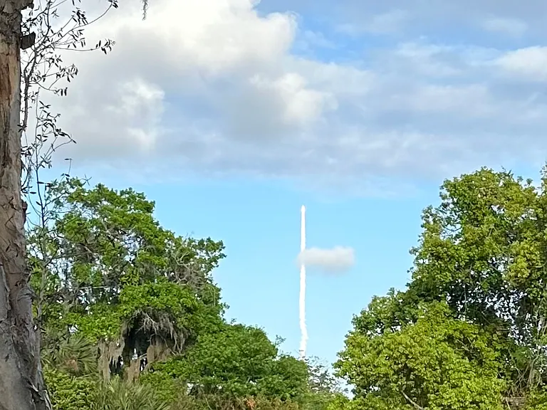 NASA Artemis 2 launch view from our front yard.