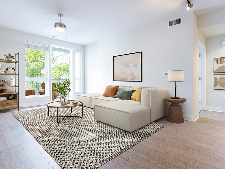 Living Room with Balcony and Hard Surface Flooring