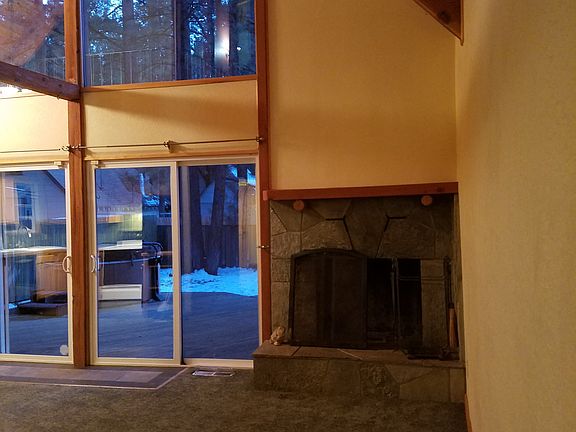 Wood burning fireplace