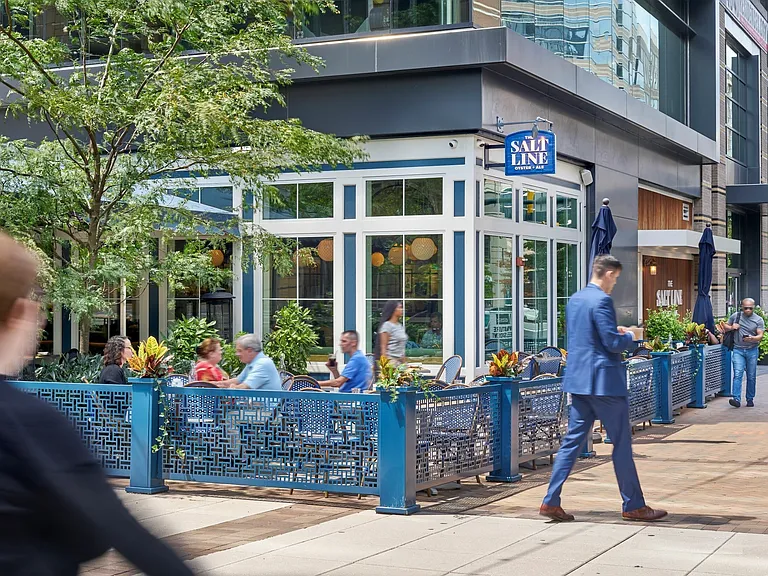 Enjoy Happy Hour, Lunch, Dinner or Brunch at The Salt Line Across the Street at Ballston Quarter