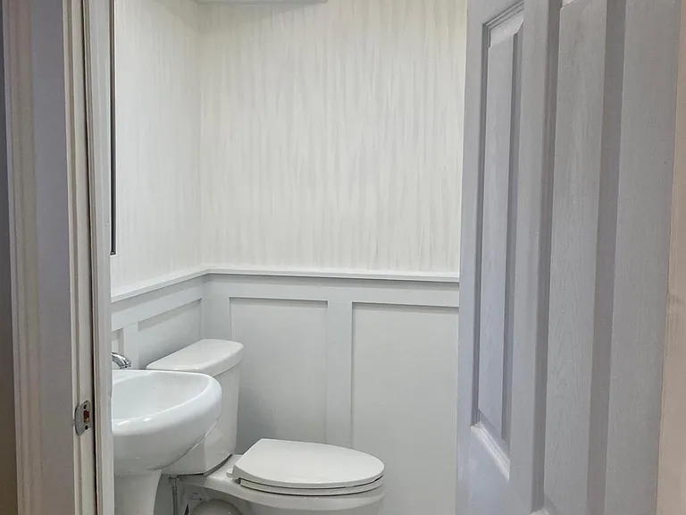 Half bathroom on the first floor