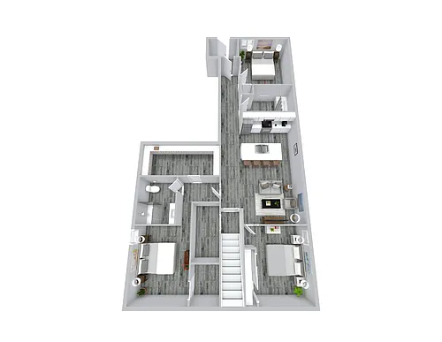 Floor plan 3 Bedroom, 2 Bathroom