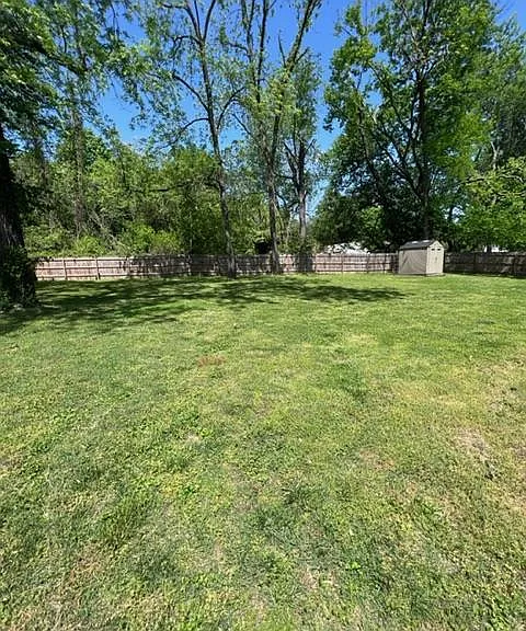 Shed is included for additional storage