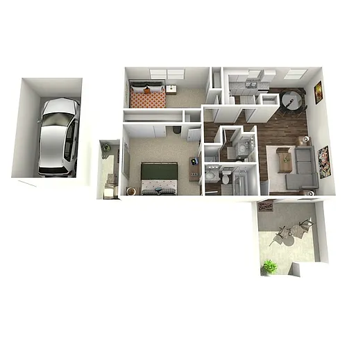 Floor plan 2 bedroom 2 bath upstairs