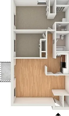 Two bedroom floor plan Two bedroom floor plan