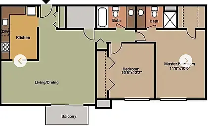 Floor plan 2 Bedroom 2