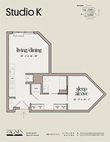 Floor plan Studio K