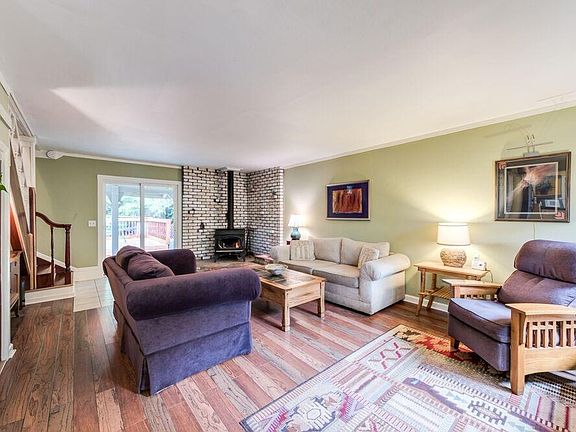 Family Room with Wood Burning Stove
