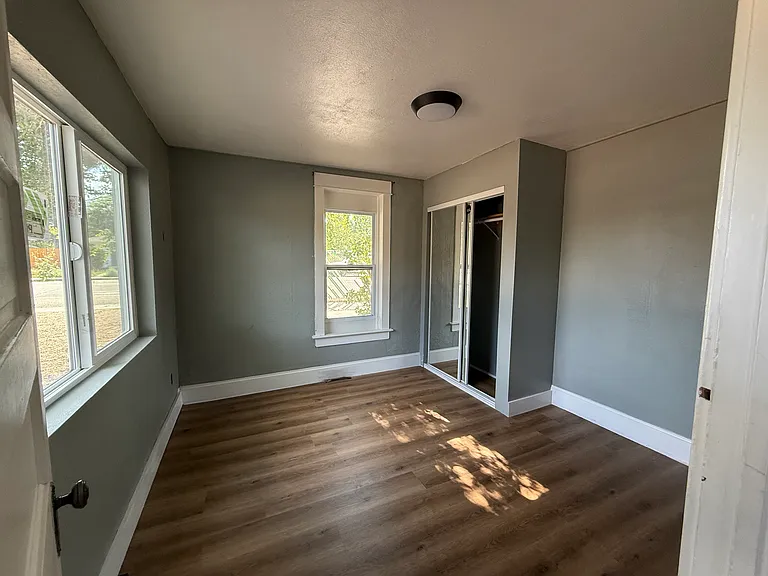 Front bedroom with closet.