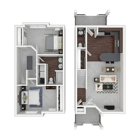Floor plan 2x1.5TH