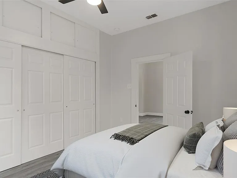 Virtually staged bedroom
