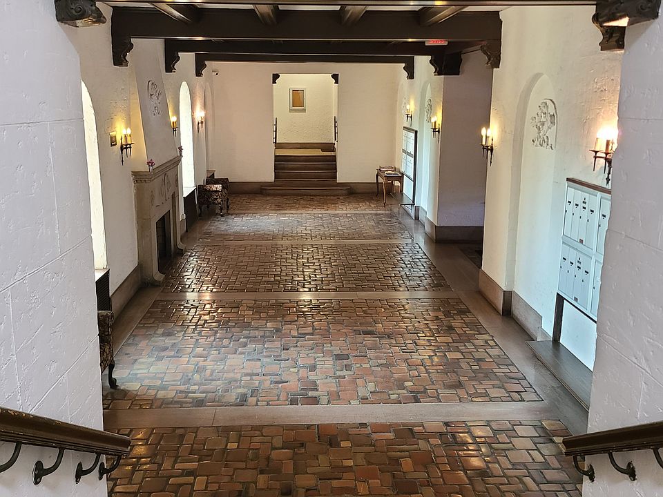 Apartment building lobby