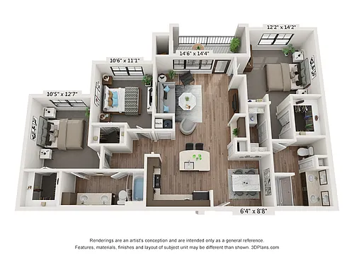 Floor plan 3A - The Redford