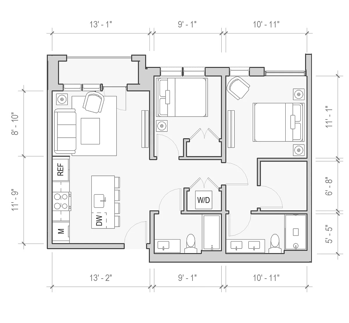 Floor plan Cascade - Bluff at Boulder Commons