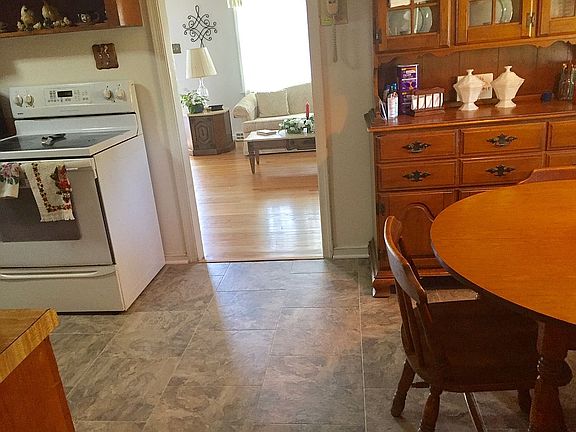 Kitchen into living room