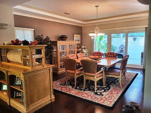 Spacious formal dining room for dinner parties.