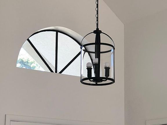 Chandelier in entry