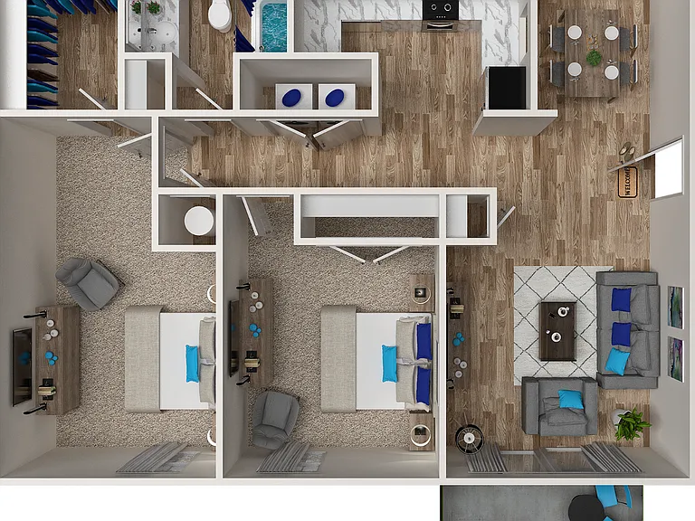 Two Bedroom One Bathroom Two Bedroom One Bathroom