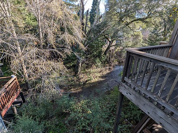 View of creek from upstairs deck