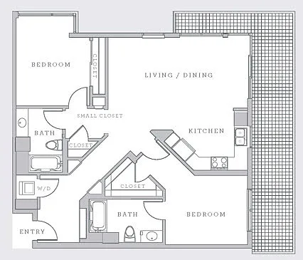 Floor plan 2X2 2H
